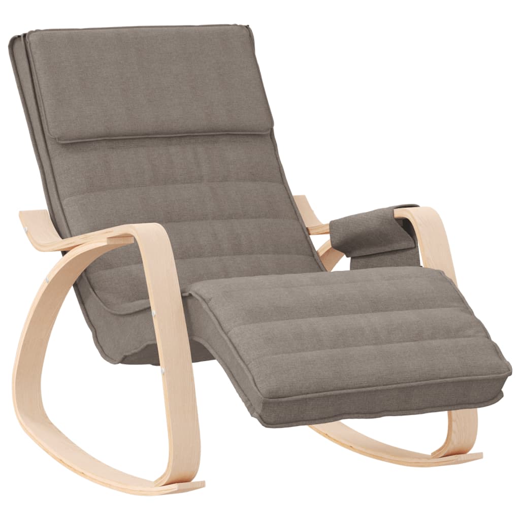 Taupe fabric rocking chair