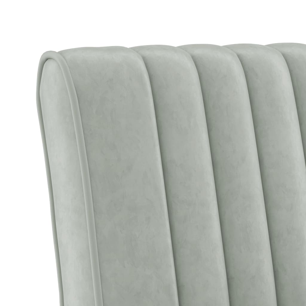 Armchair without light gray armrests Velvet