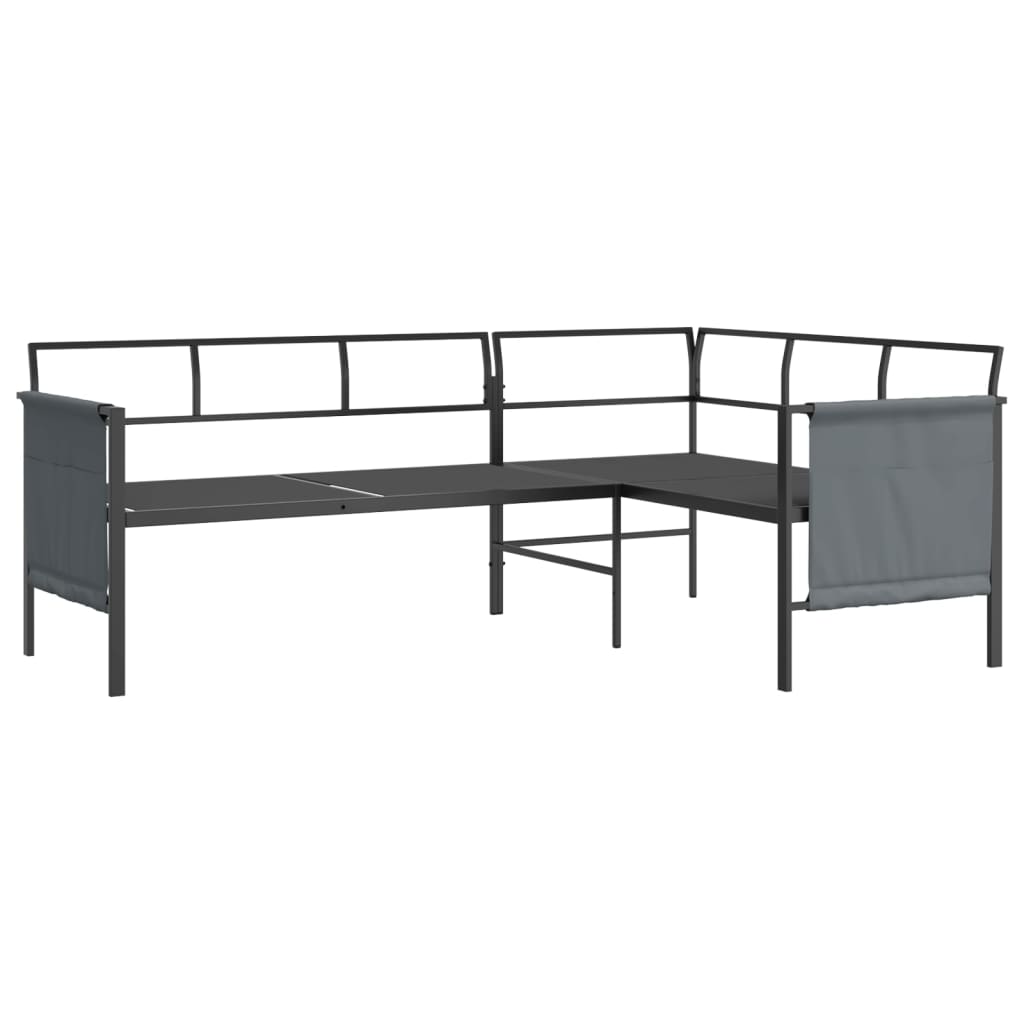 Salon de jardin 2 pcs anthracite acier