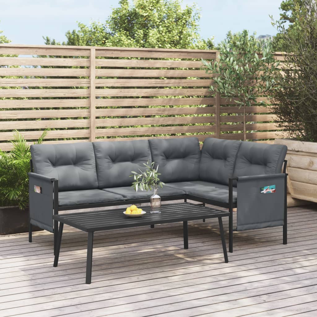 Garden furniture 2 pcs anthracite steel