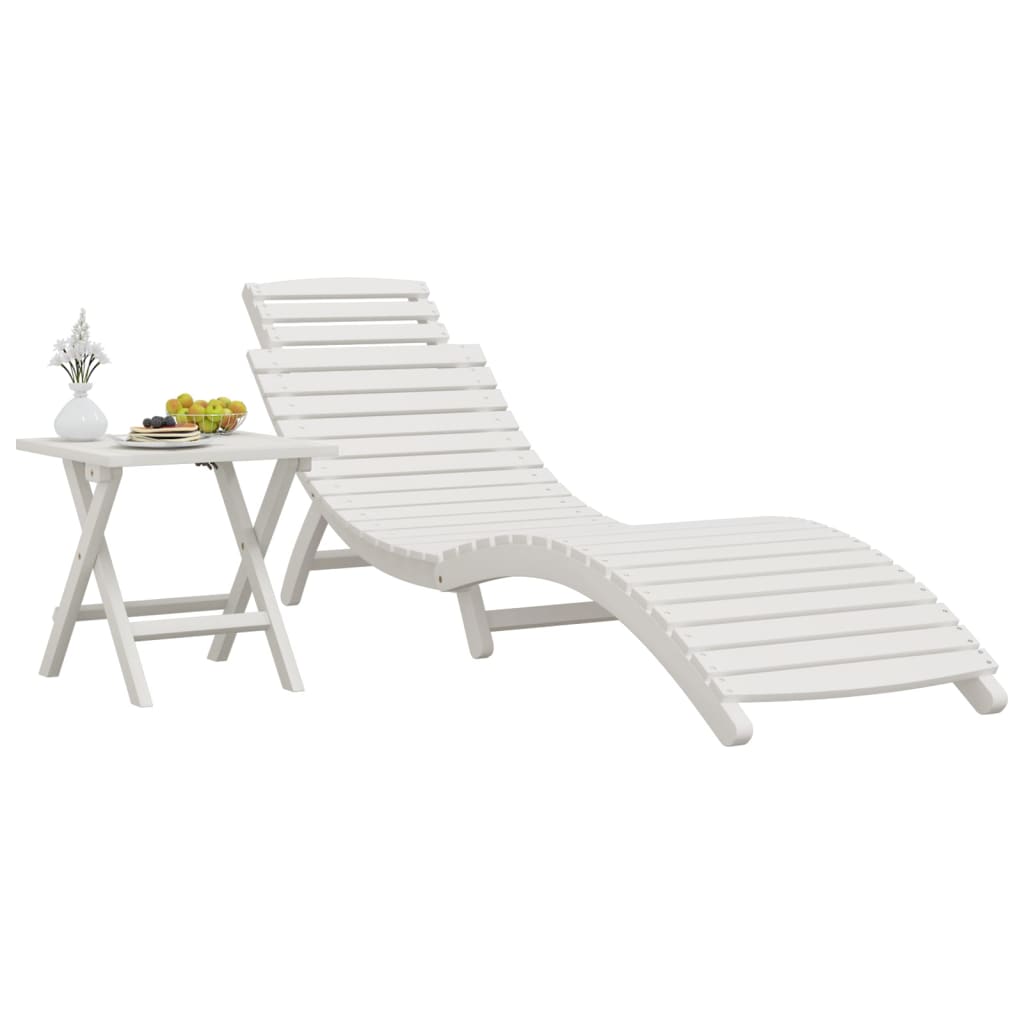 Langer Stuhl mit weißem Akazie Massivholz Tisch