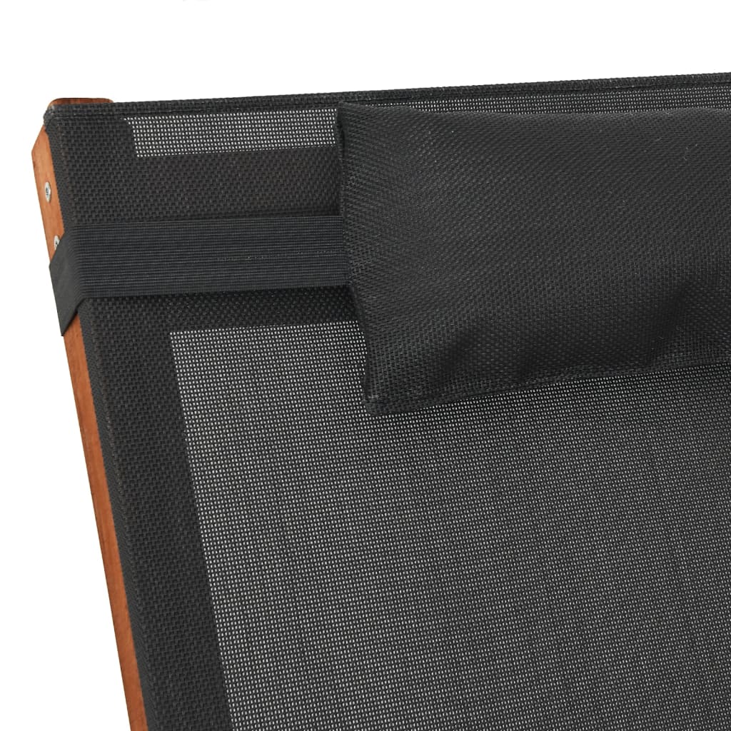 Grauer Textilene -Schaukelstuhl und solides Pappelholz
