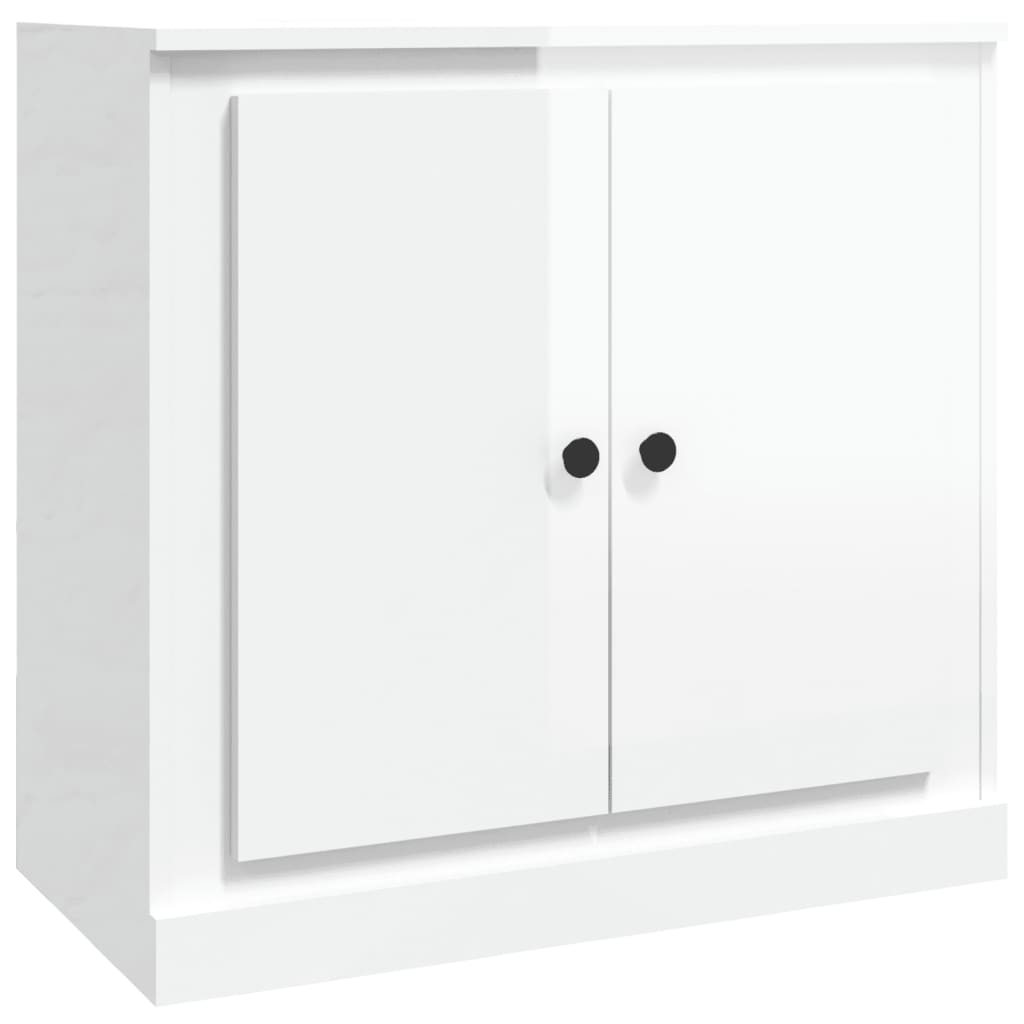 Shiny white buffet 70x35.5x67.5 cm engineering wood