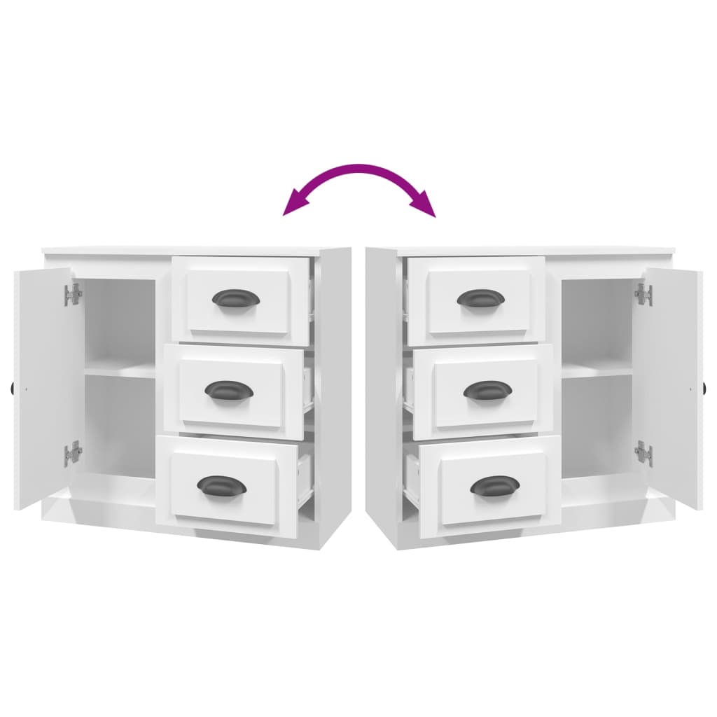 White buffet 70x35.5x67.5 cm engineering wood