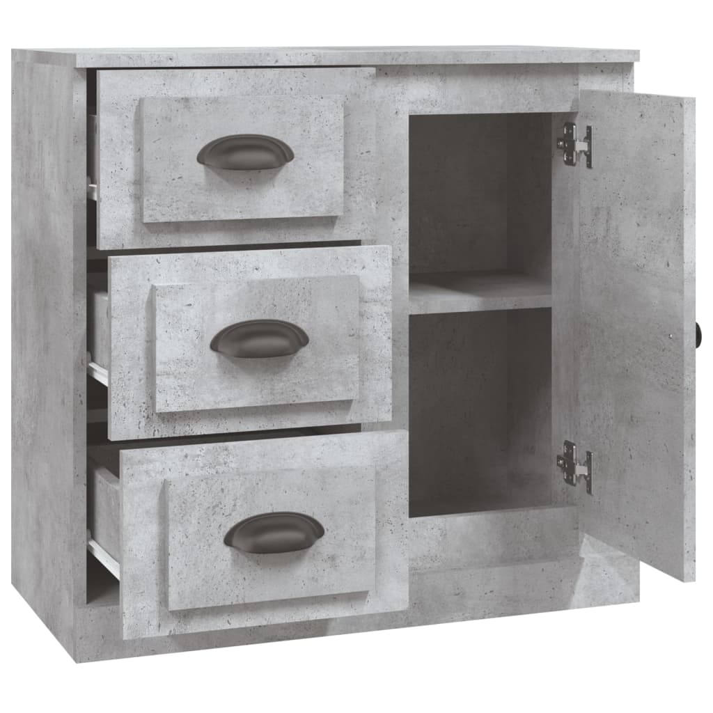 Credenza grigio cemento 70x35,5x67,5 cm in multistrato