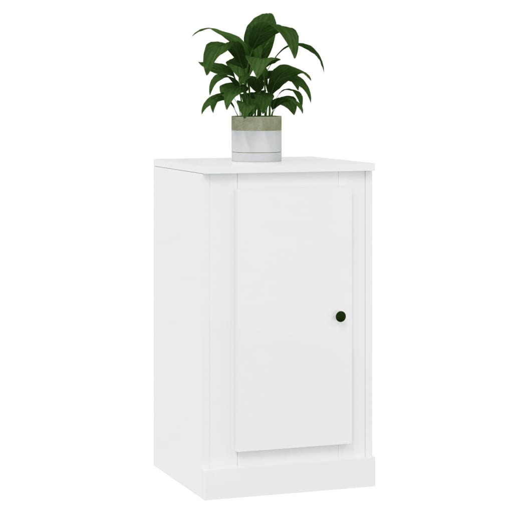 Brilliant white buffet 37.5x35.5x67.5 cm engineering wood