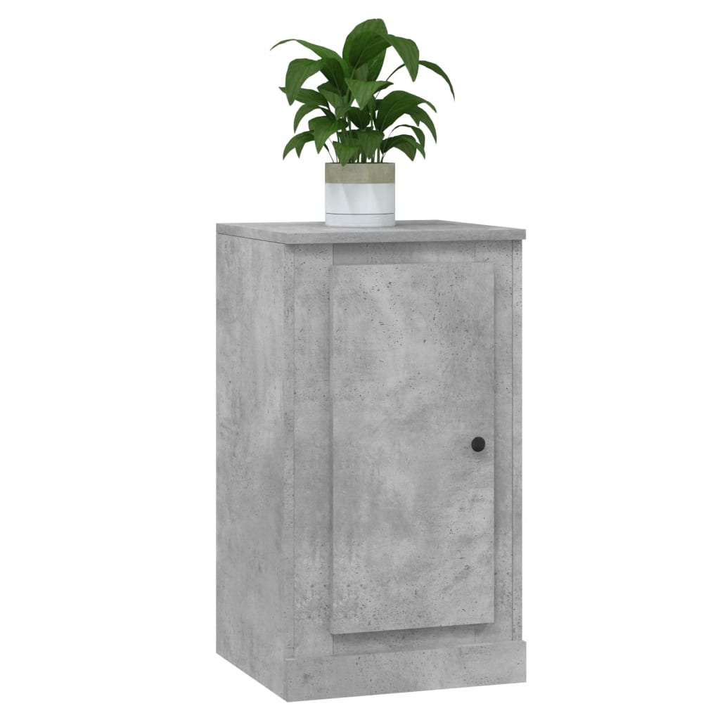 Buffet gris béton 37,5x35,5x67,5 cm bois d'ingénierie