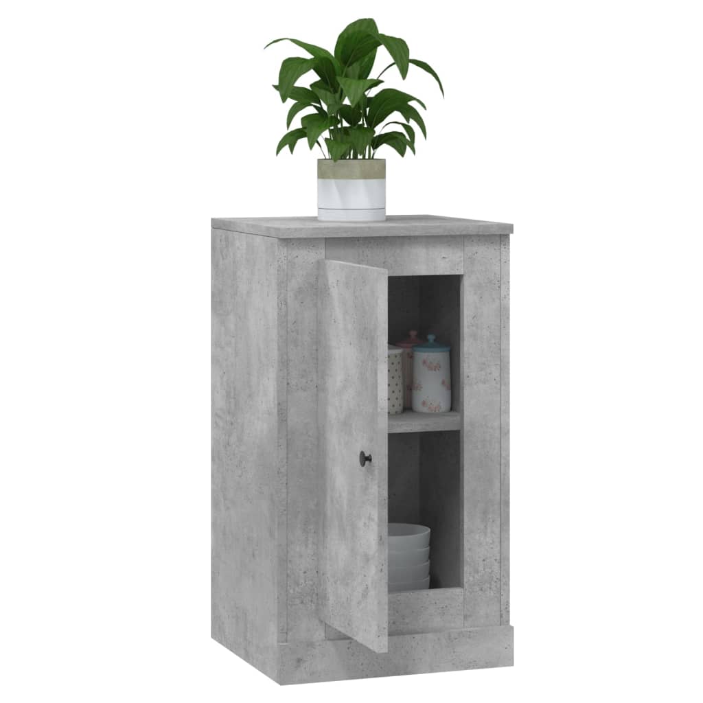 Buffet gris béton 37,5x35,5x67,5 cm bois d'ingénierie