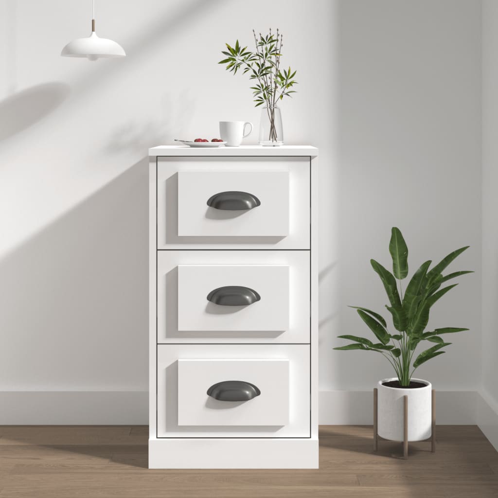 Buffet blanc 36x35,5x67,5 cm bois d'ingénierie