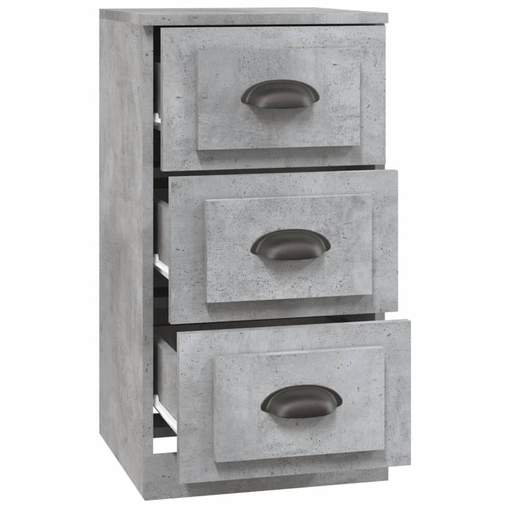 Buffet gris béton 36x35,5x67,5 cm bois d'ingénierie