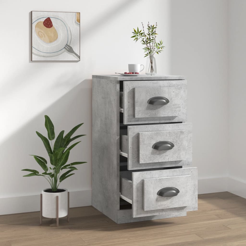 Concrete gray buffet 36x35.5x67.5 cm engineering wood