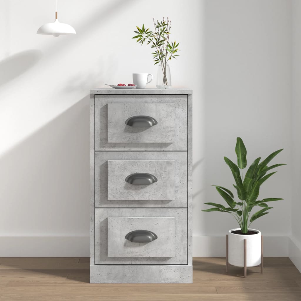 Credenza grigio cemento 36x35,5x67,5 cm in multistrato