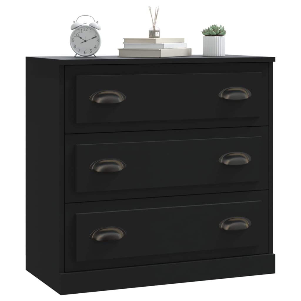 Black buffet 70x35.5x67.5 cm engineering wood