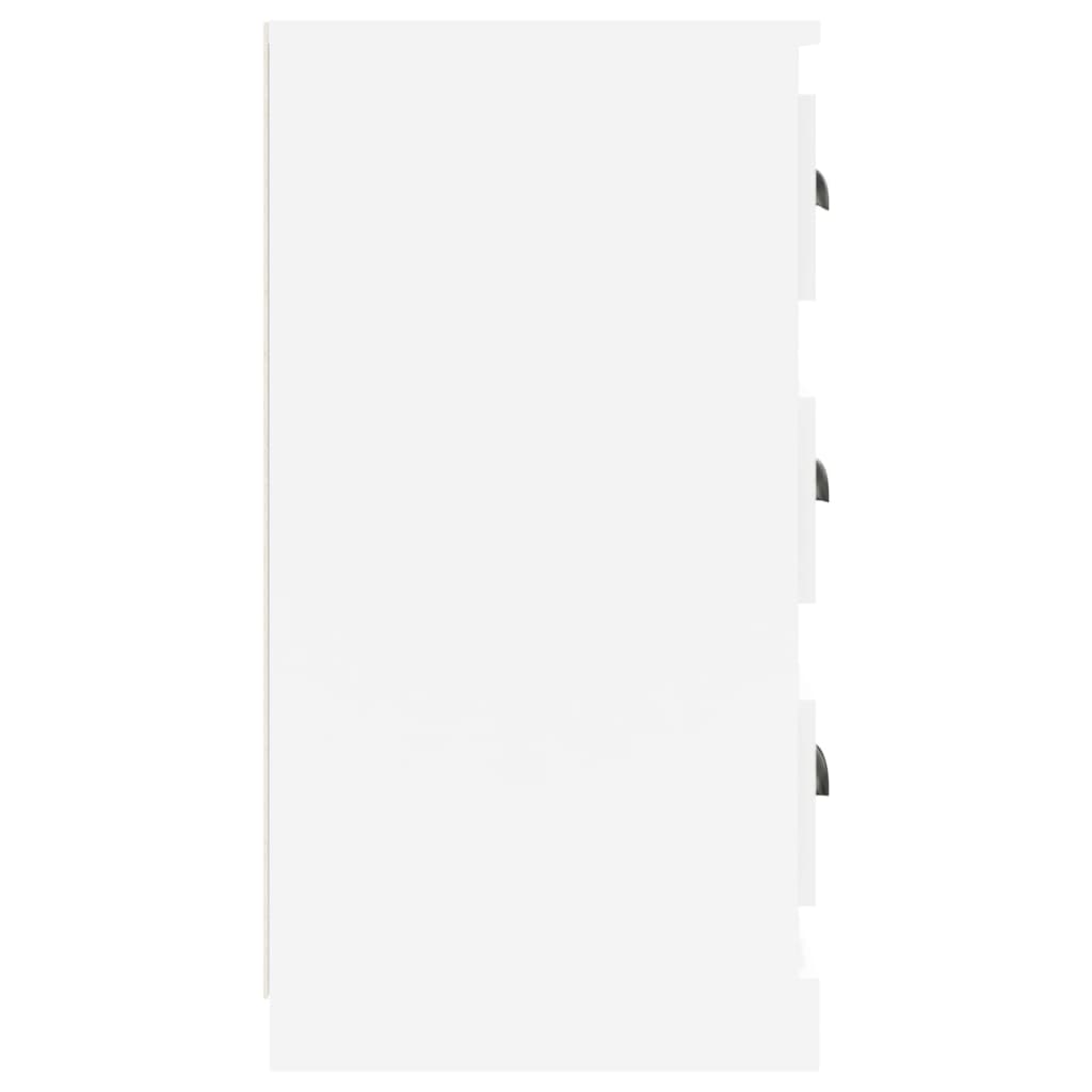 Credenza bianca lucida 70x35,5x67,5 cm in multistrato