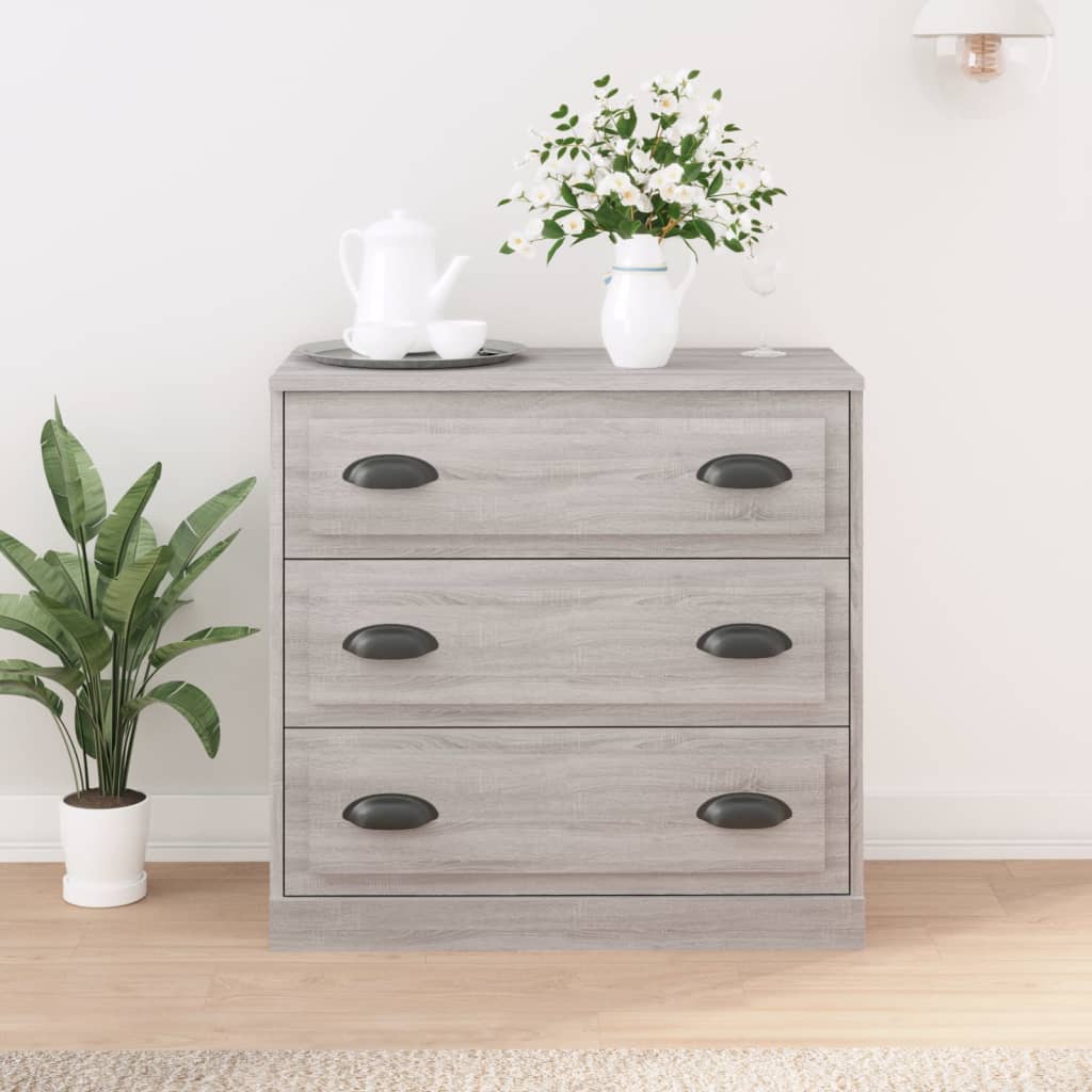 Buffet sonoma gris 70x35,5x67,5 cm bois d'ingénierie