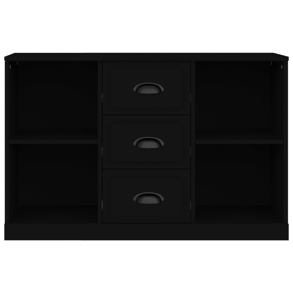 Black buffet 104.5x35.5x67.5 cm engineering wood