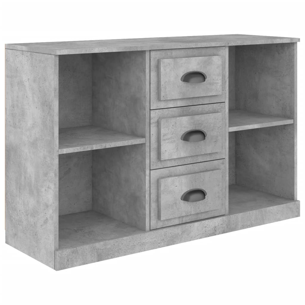 Buffet gris béton 104,5x35,5x67,5 cm bois d'ingénierie