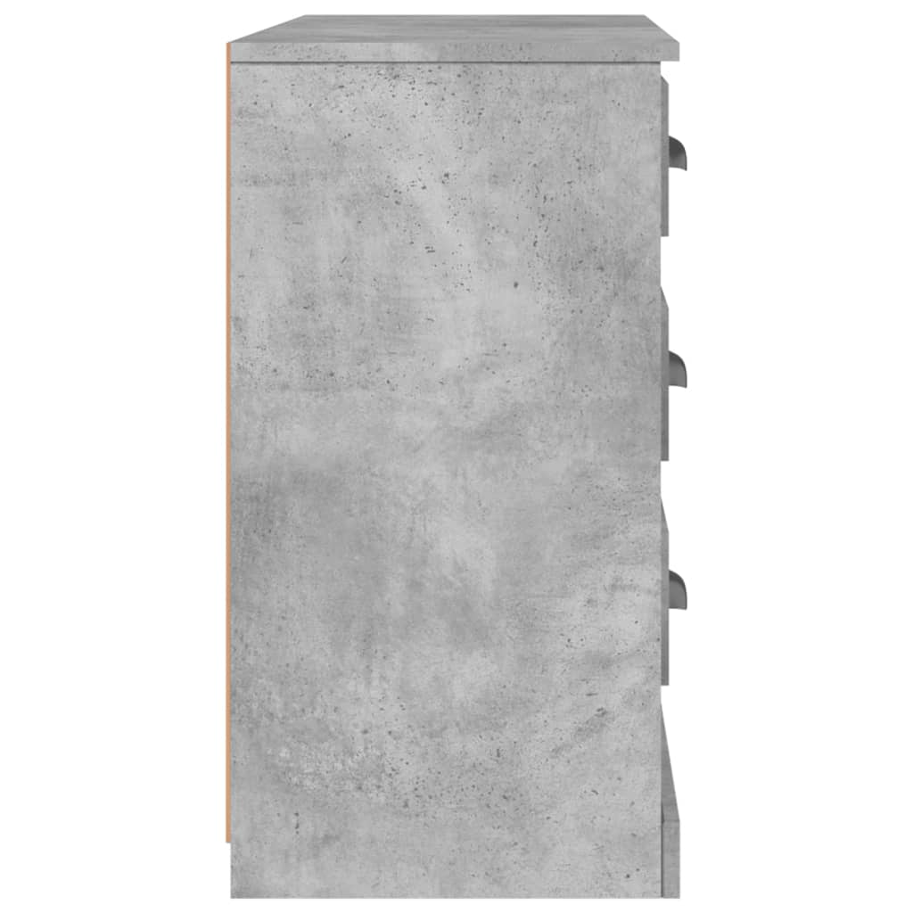 Credenza grigio cemento 104,5x35,5x67,5 cm in multistrato