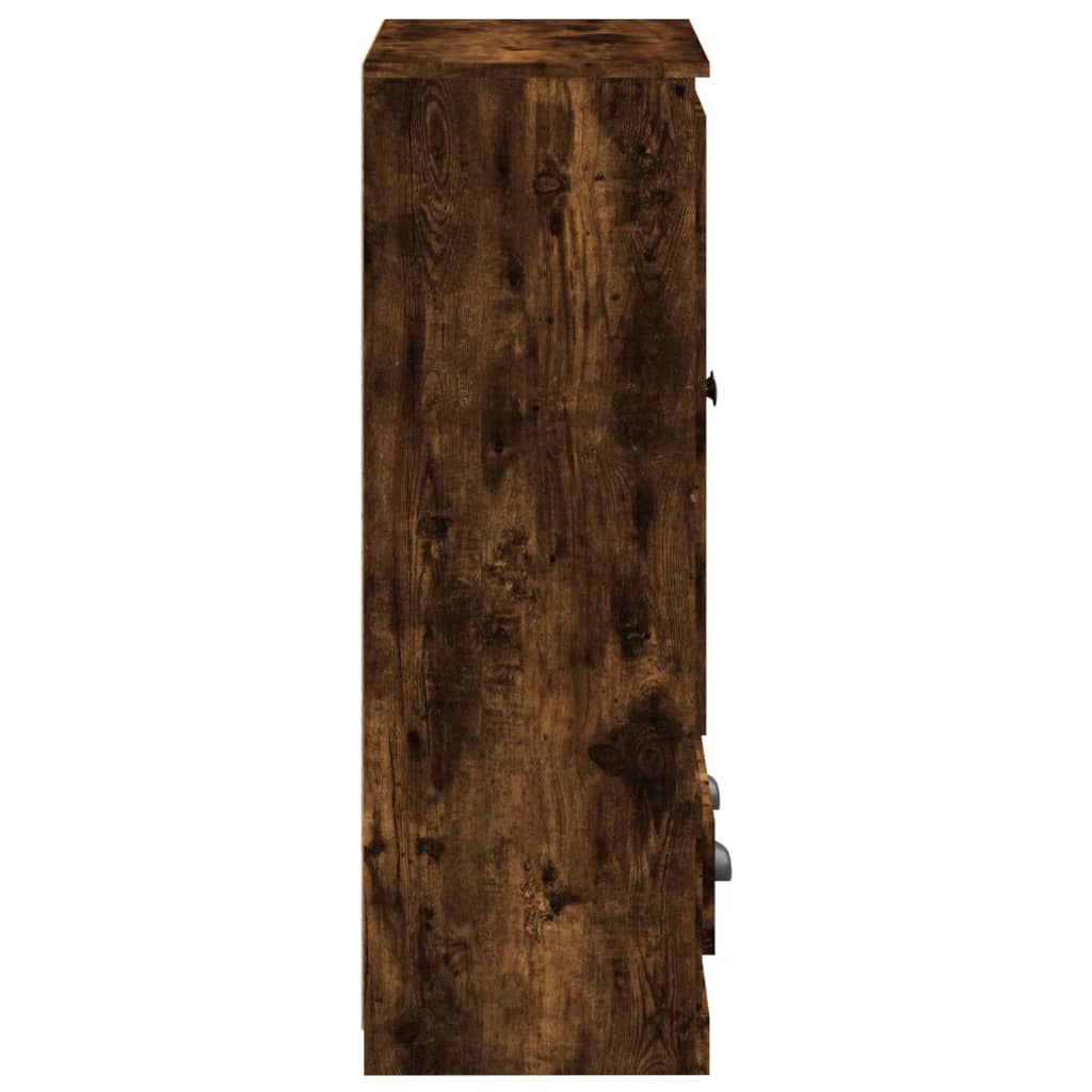 Räucherte Eiche oberes Buffet 60x35.5x103,5 cm Ingenieurholz Holz