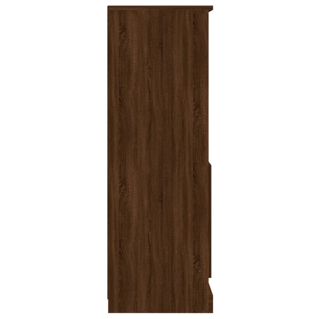 Hoch Buffet Brown Eiche 60x35.5x103,5 cm Ingenieurholz Holz