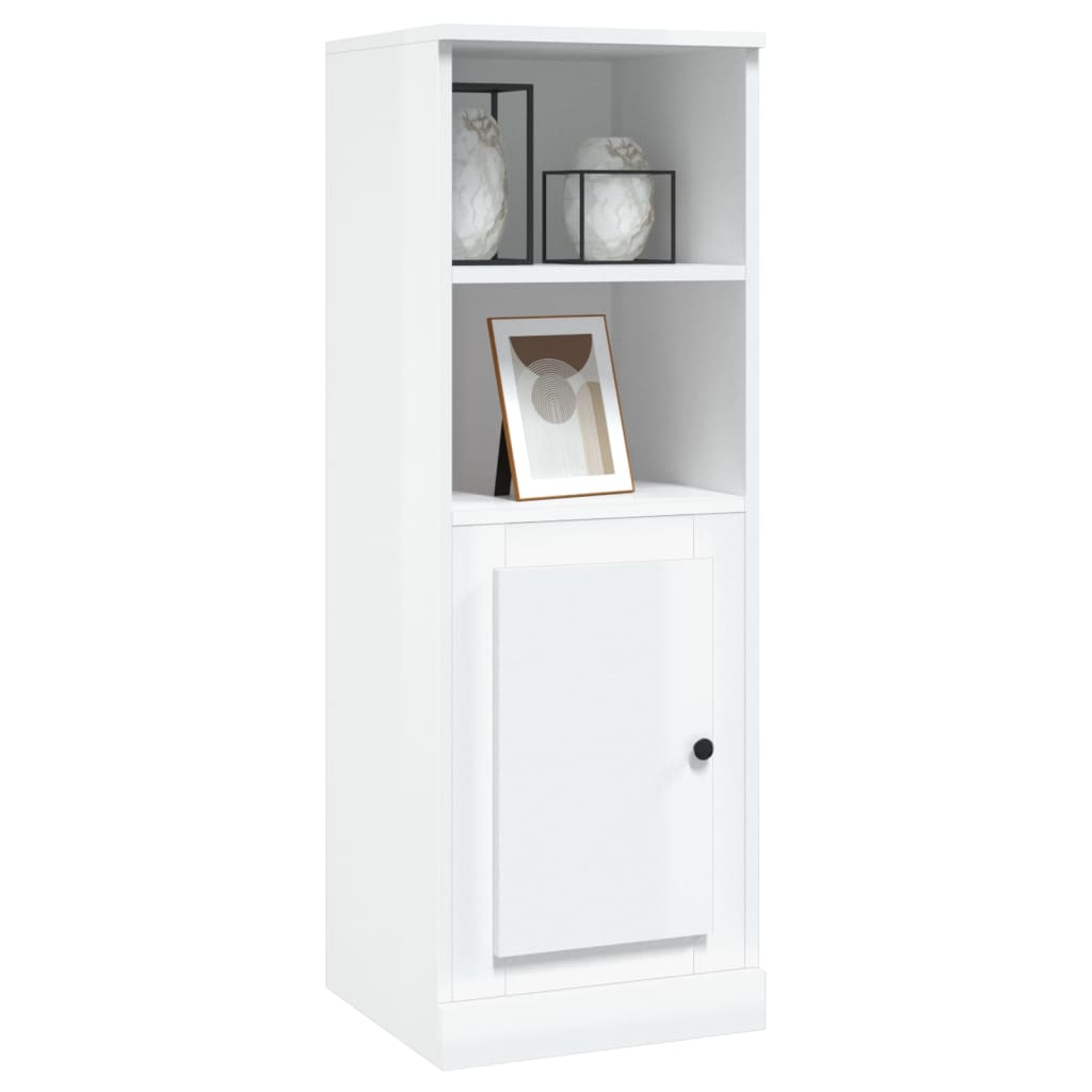 Shiny white high white buffet 36x35.5x103.5 cm engineering wood