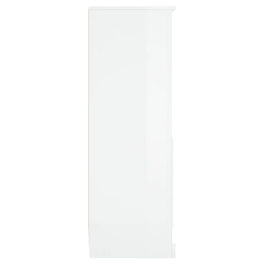 Shiny white high white buffet 36x35.5x103.5 cm engineering wood