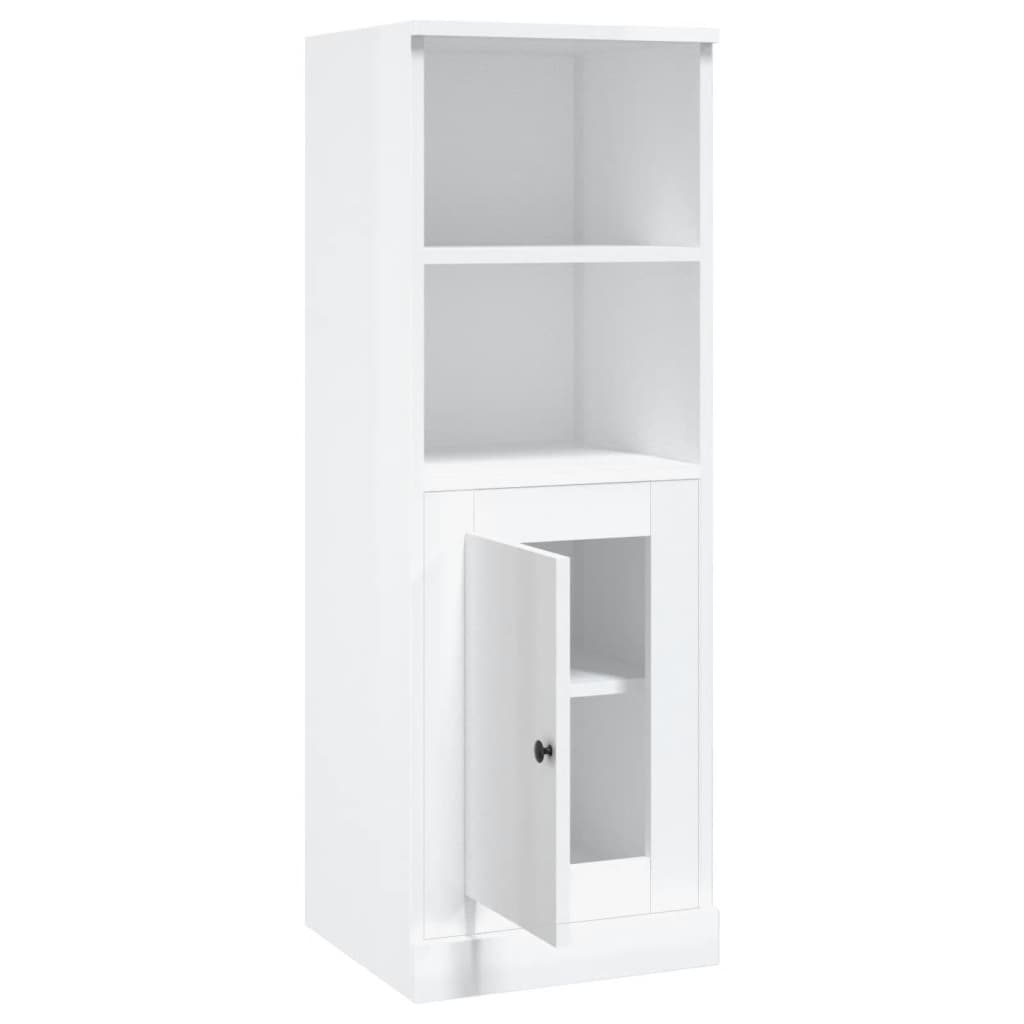 Shiny white high white buffet 36x35.5x103.5 cm engineering wood