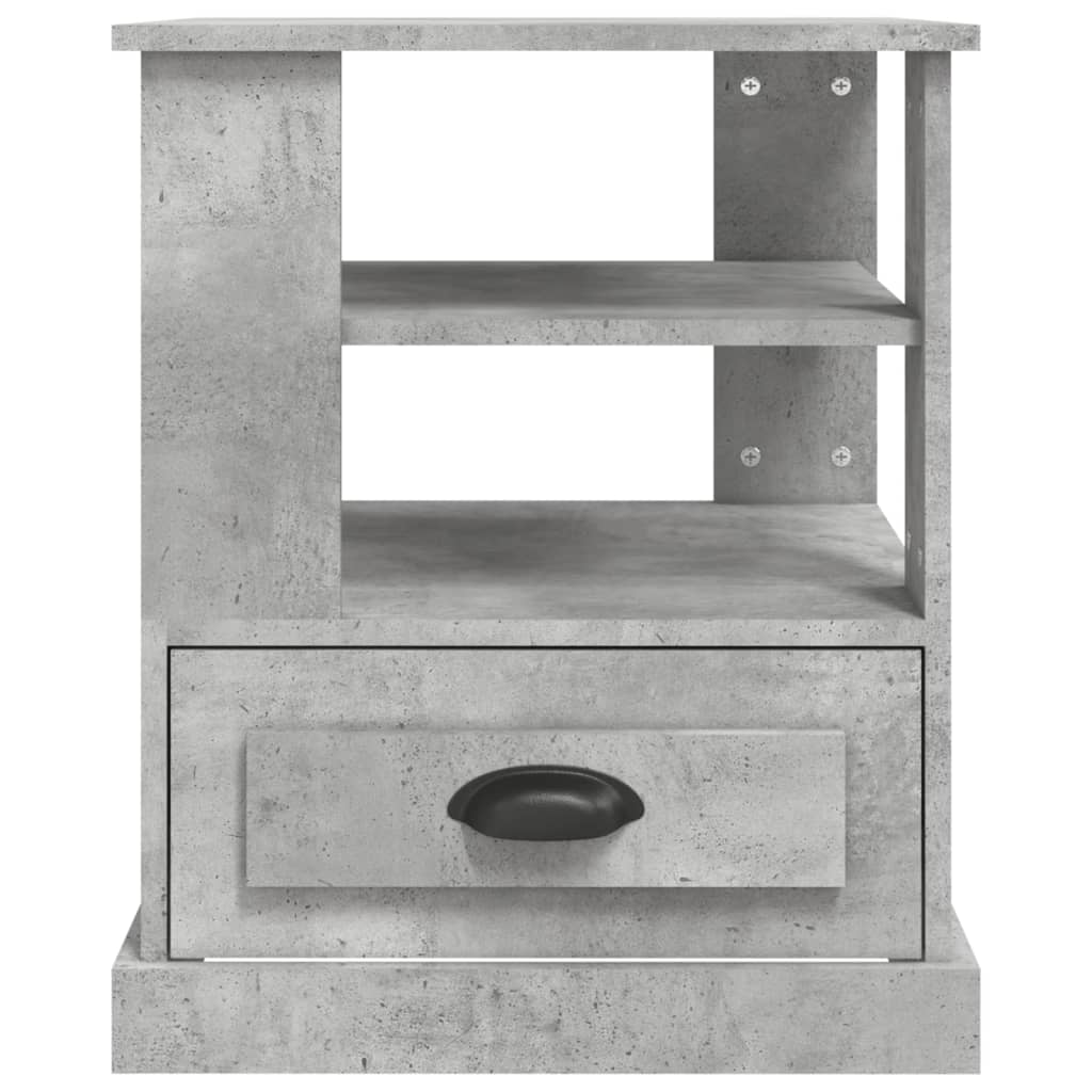 Tavolino grigio cemento 50x50x60 cm in derivati ​​del legno