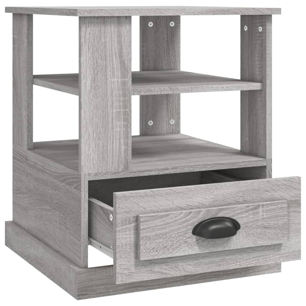 Tavolino Sonoma grigio 50x50x60 cm in derivati ​​del legno