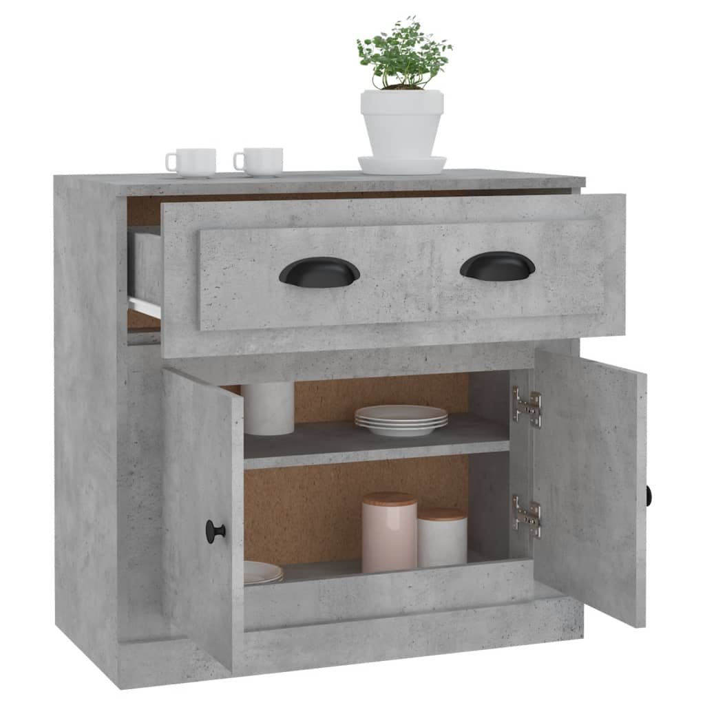 Betongrau -Buffet 70x35.5x67,5 cm Ingenieurholz Holz