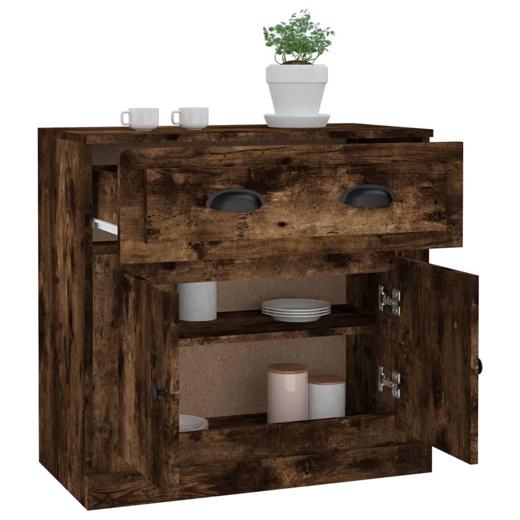 Smoked oak buffet 70x35.5x67.5 cm engineering wood