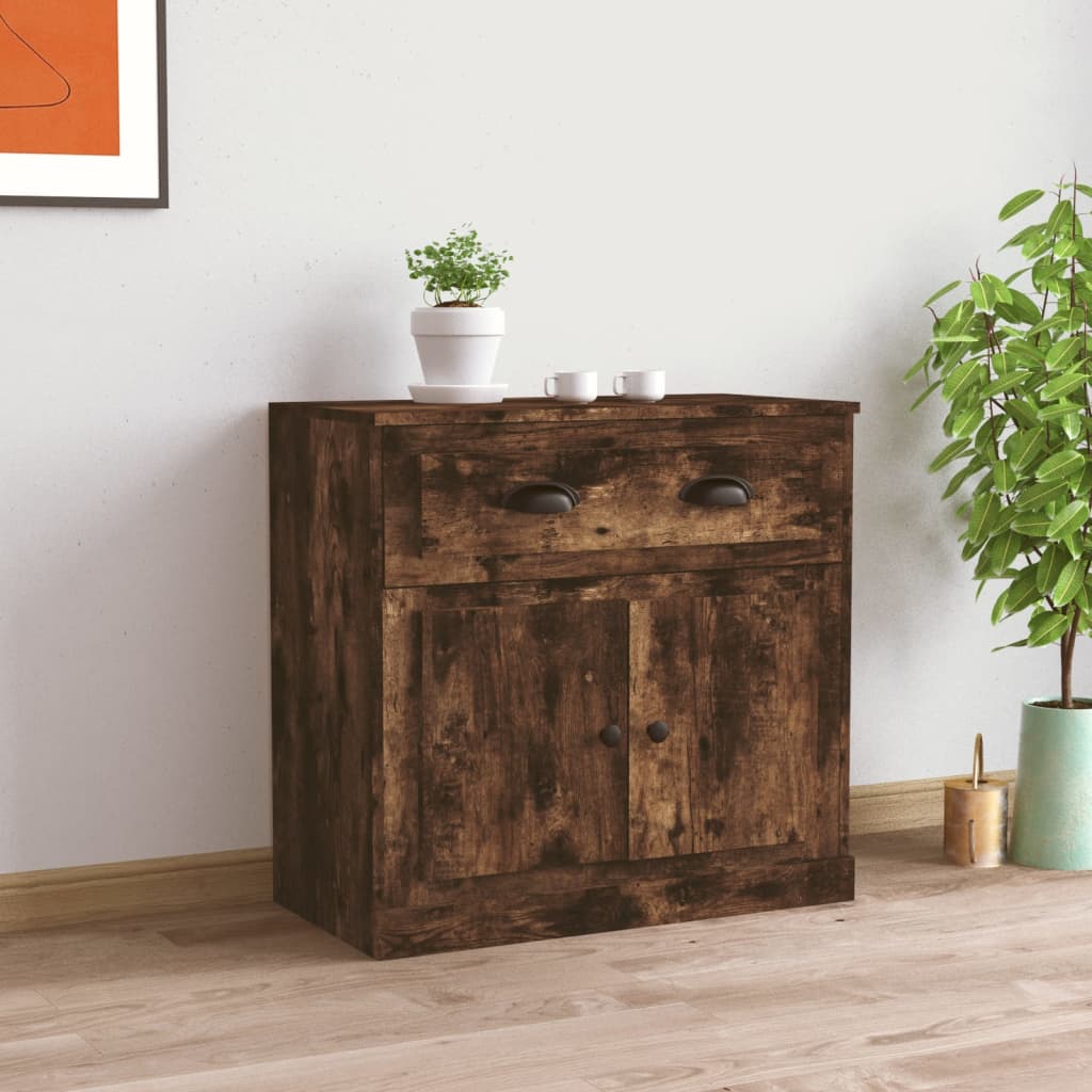 Raucher -Eichenbuffet 70x35.5x67,5 cm Ingenieurholz Holz