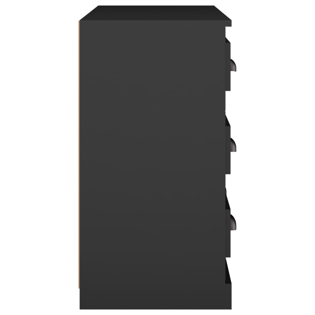 Credenza nera 70x35,5x67,5 cm in multistrato