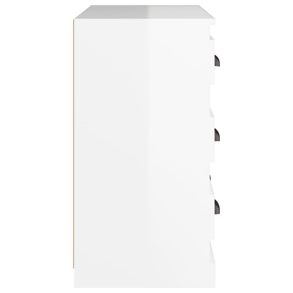 Glänzendes weißes Buffet 70x35.5x67,5 cm Ingenieurholz Holz