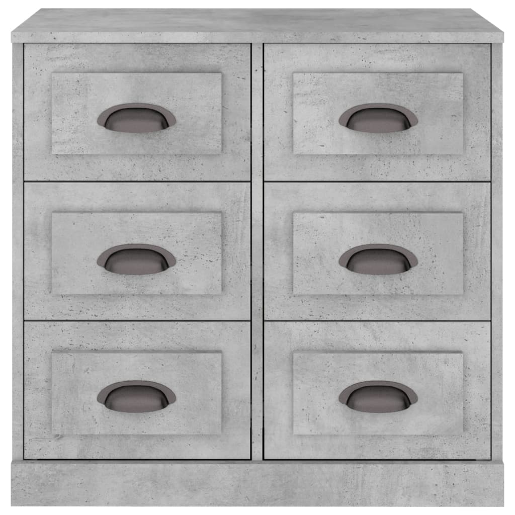 Credenza grigio cemento 70x35,5x67,5 cm in multistrato