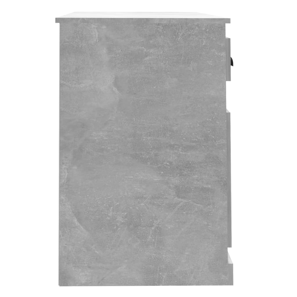 Scrivania con cassetto grigio cemento 115x50x75 cm in derivati ​​del legno