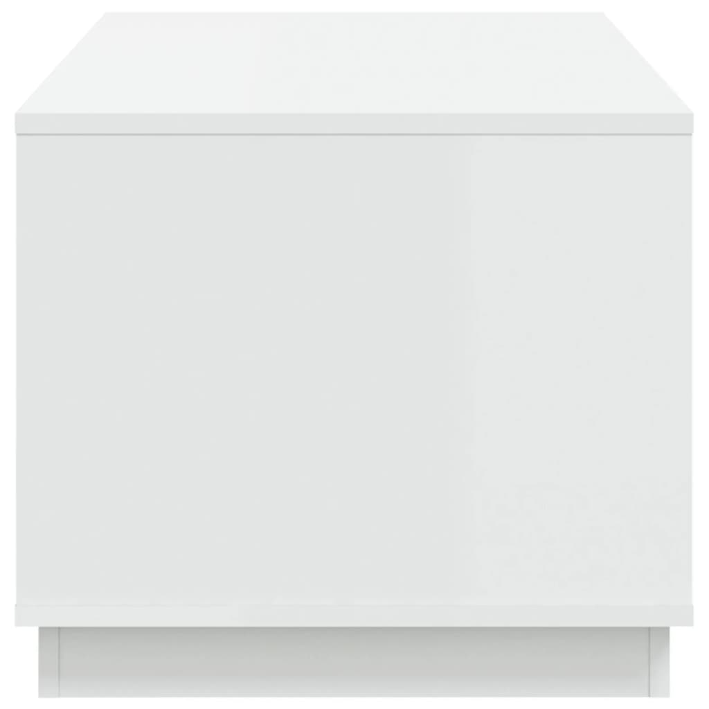 Tavolino bianco 102x50x44 cm in derivati ​​del legno