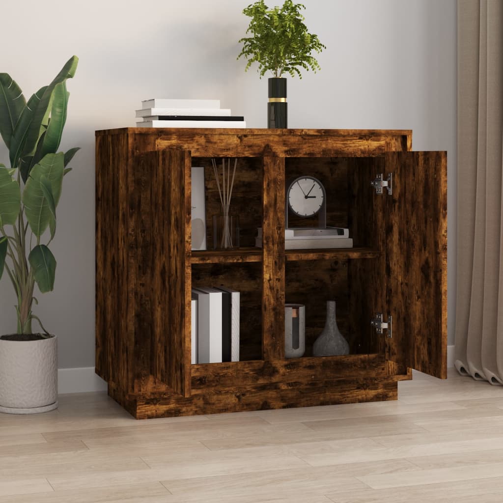 Smoked oak buffet 80x34x75 cm engineering wood