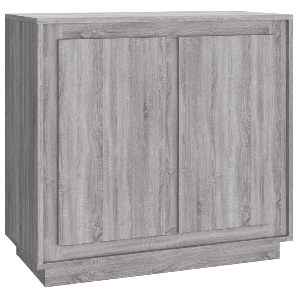 Credenza Sonoma grigia 80x34x75 cm in derivati ​​del legno