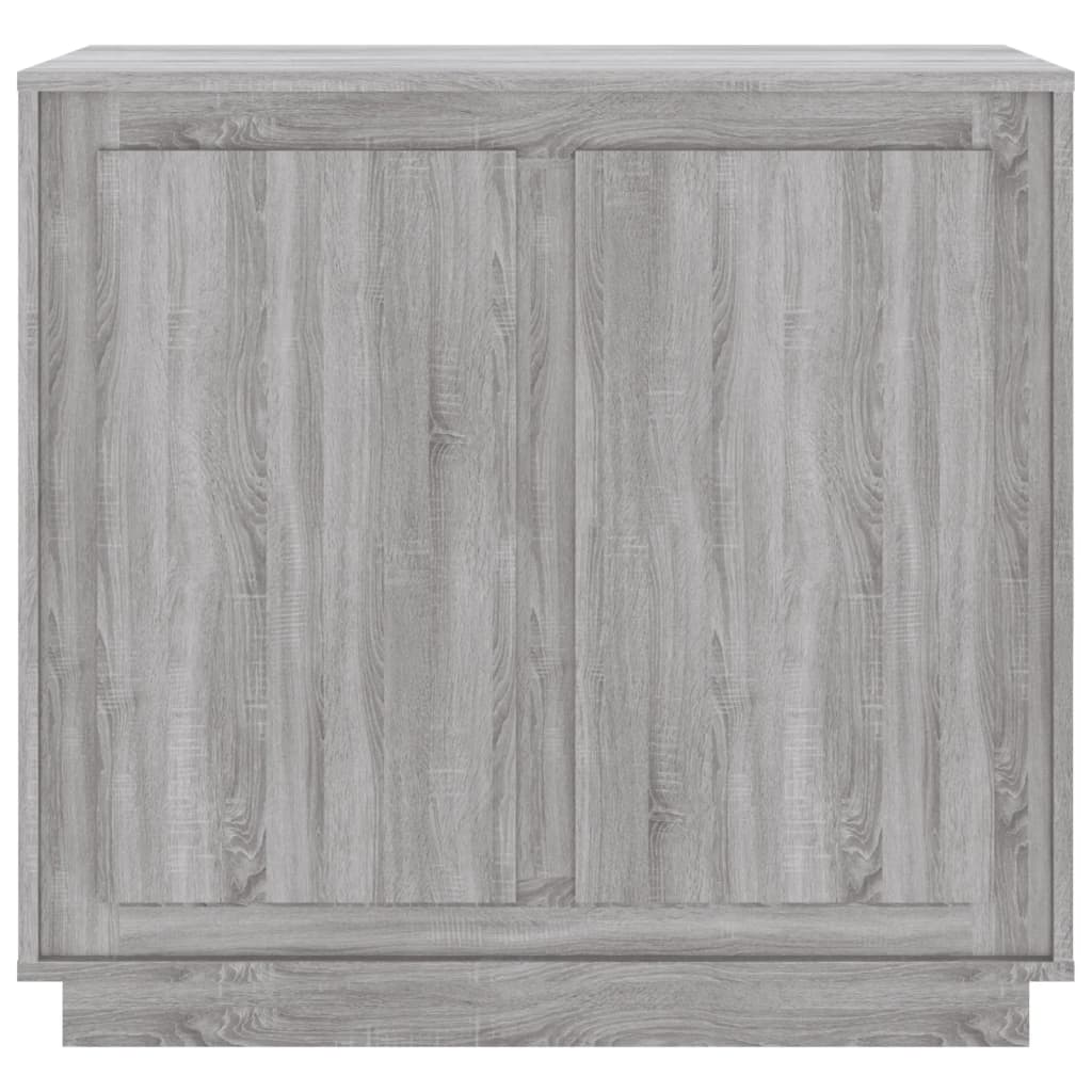 Credenza Sonoma grigia 80x34x75 cm in derivati ​​del legno