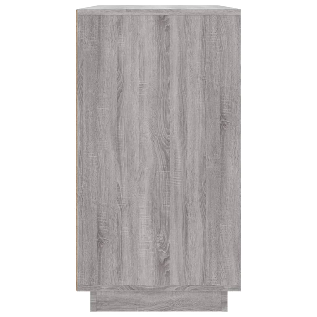 Credenza Sonoma grigia 80x34x75 cm in derivati ​​del legno