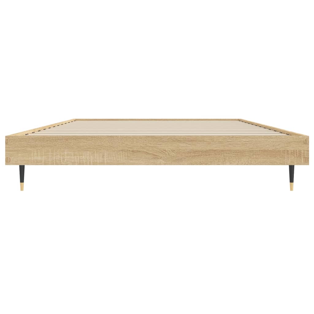 Sonoma oak bed 90x200 cm engineering wood
