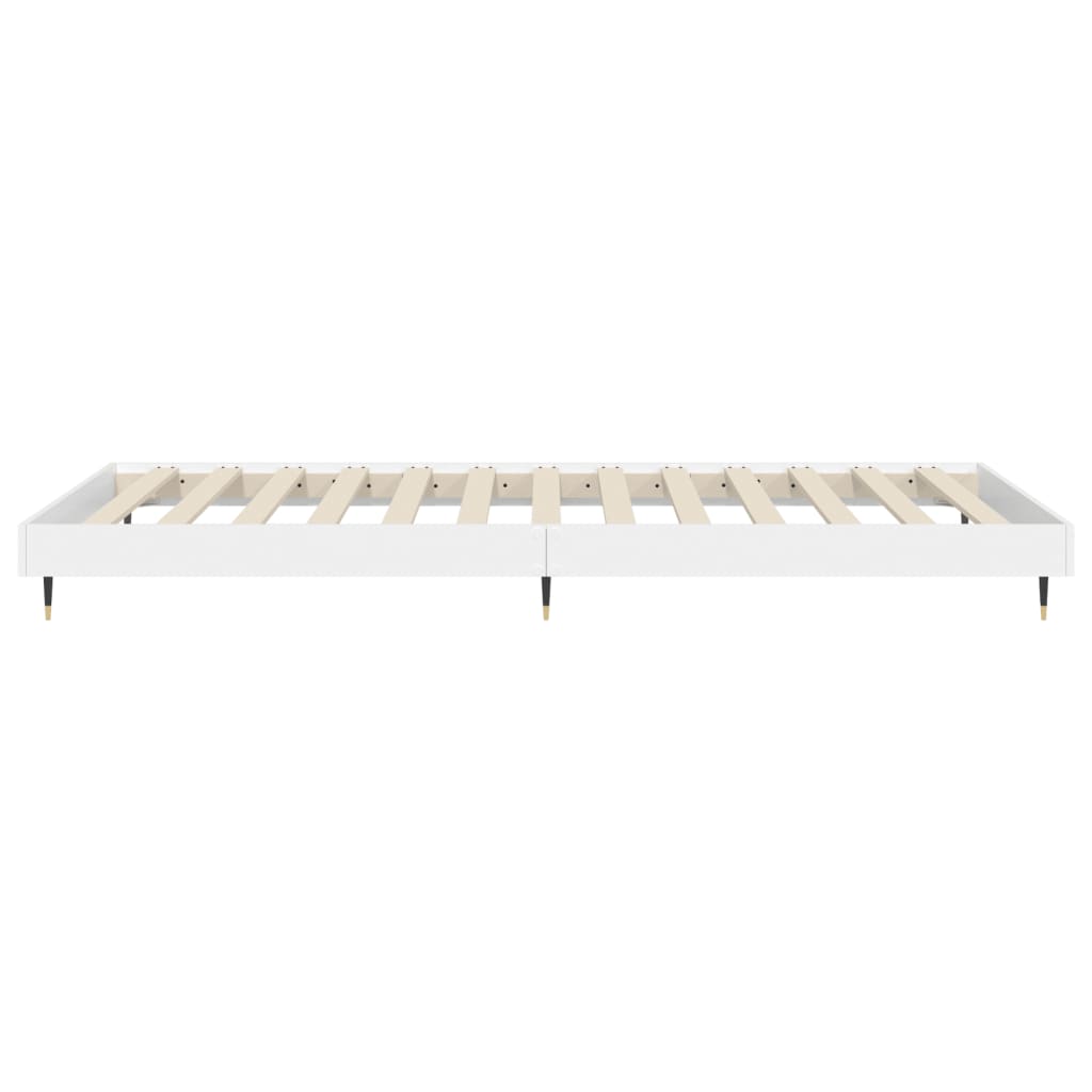 White bed frame 90x190 cm Engineering wood