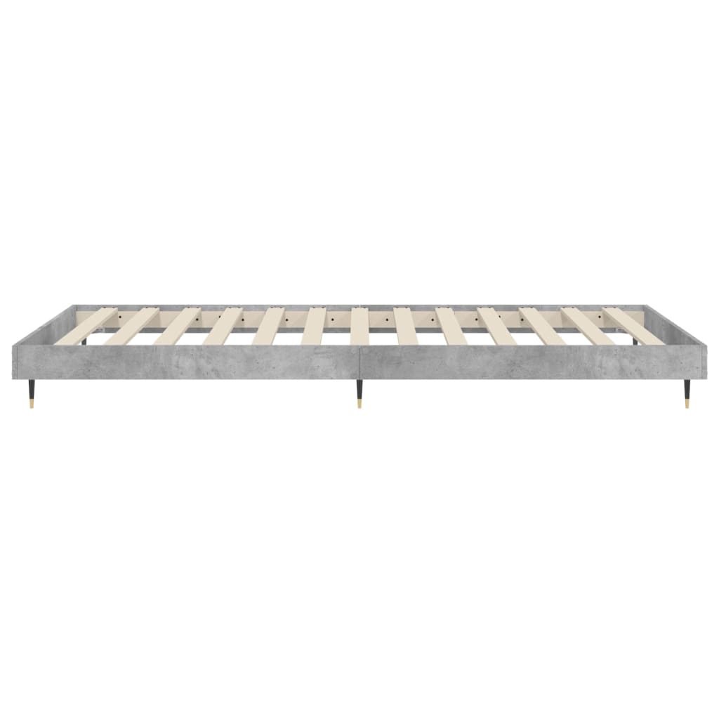 Concrete gray bed 90x190 cm engineering wood