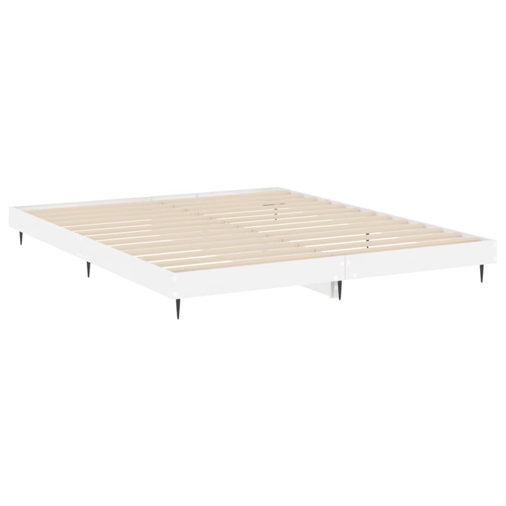 Brilliant white bed frame 180x200 cm Engineering wood