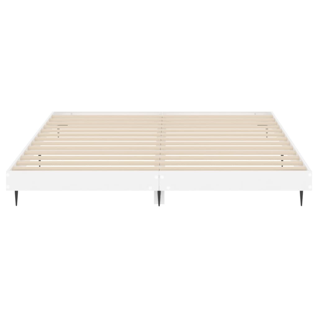 Brilliant white bed frame 180x200 cm Engineering wood
