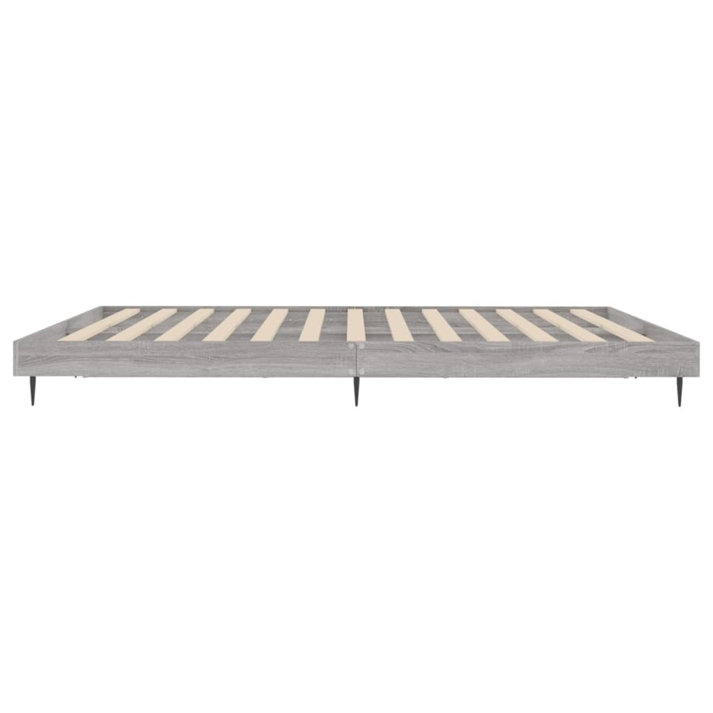 Sonoma gray bed frame 160x200 cm engineering wood