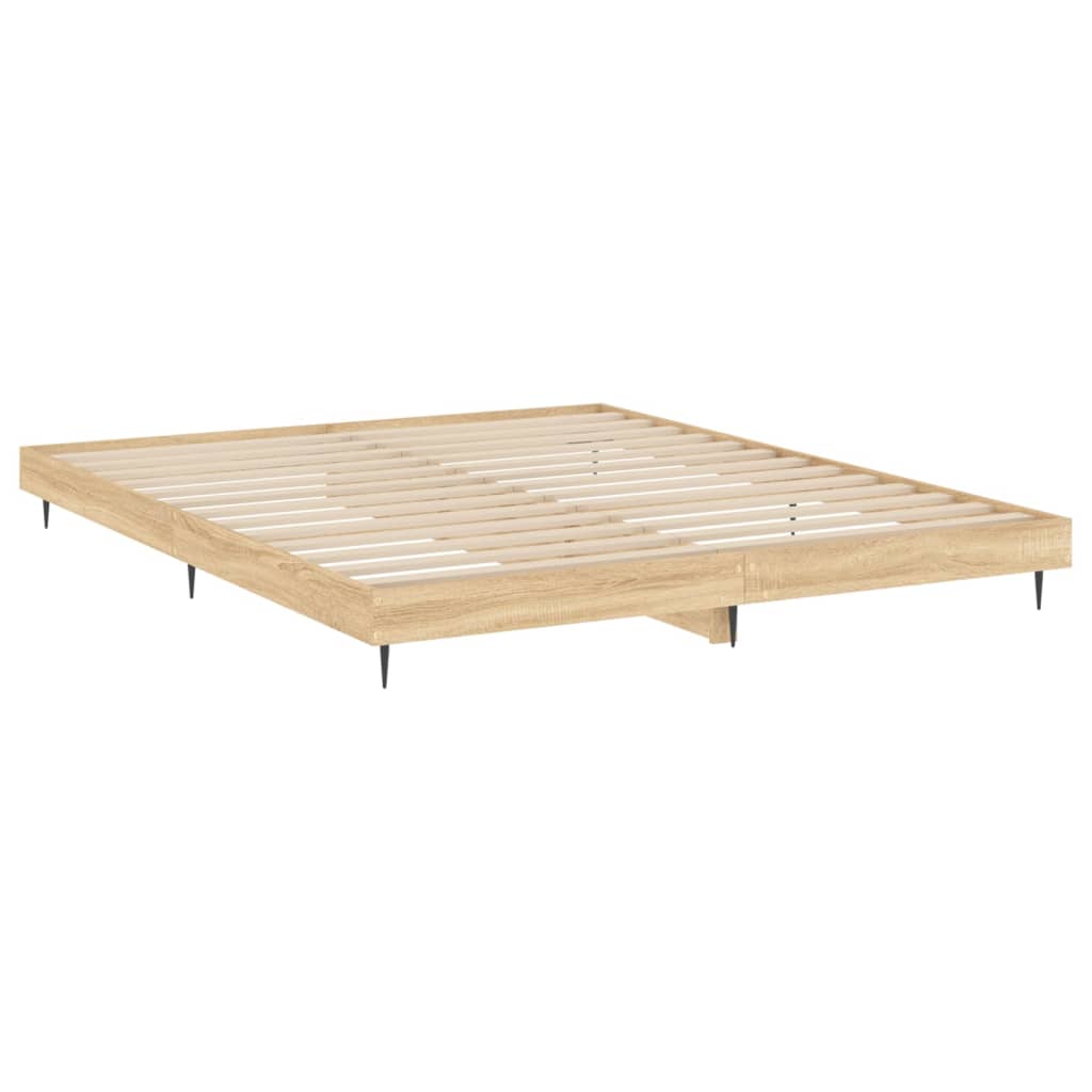 Sonoma oak bed frame 120x200 cm engineering wood