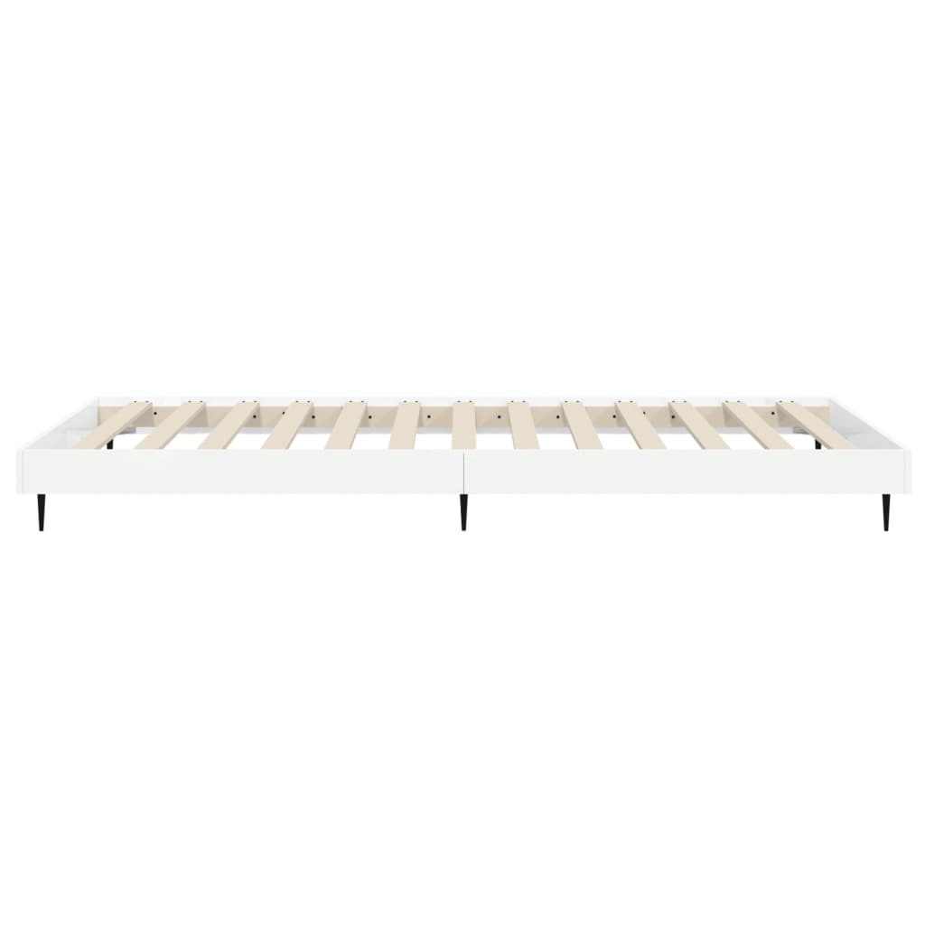 Brilliant white bed frame 90x200 cm engineering wood