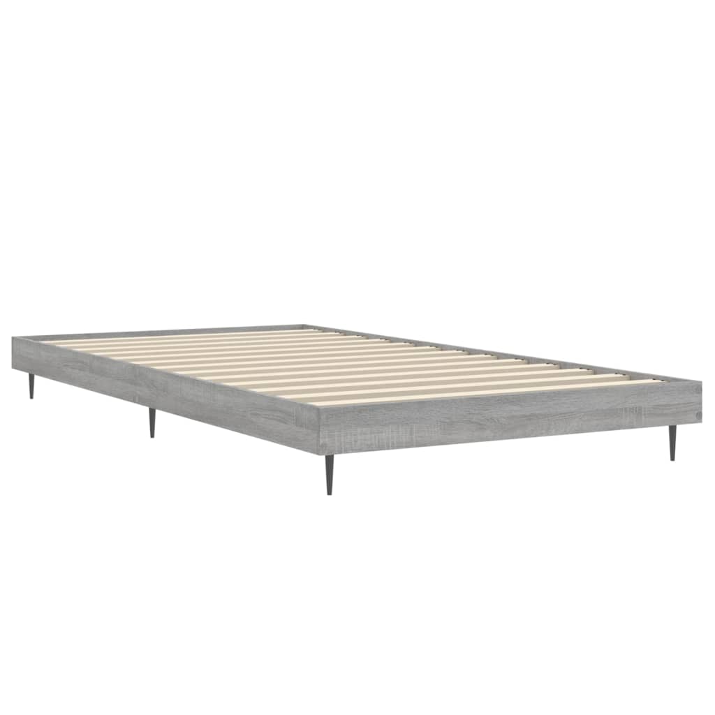 Sonoma gray bed 90x200 cm engineering wood